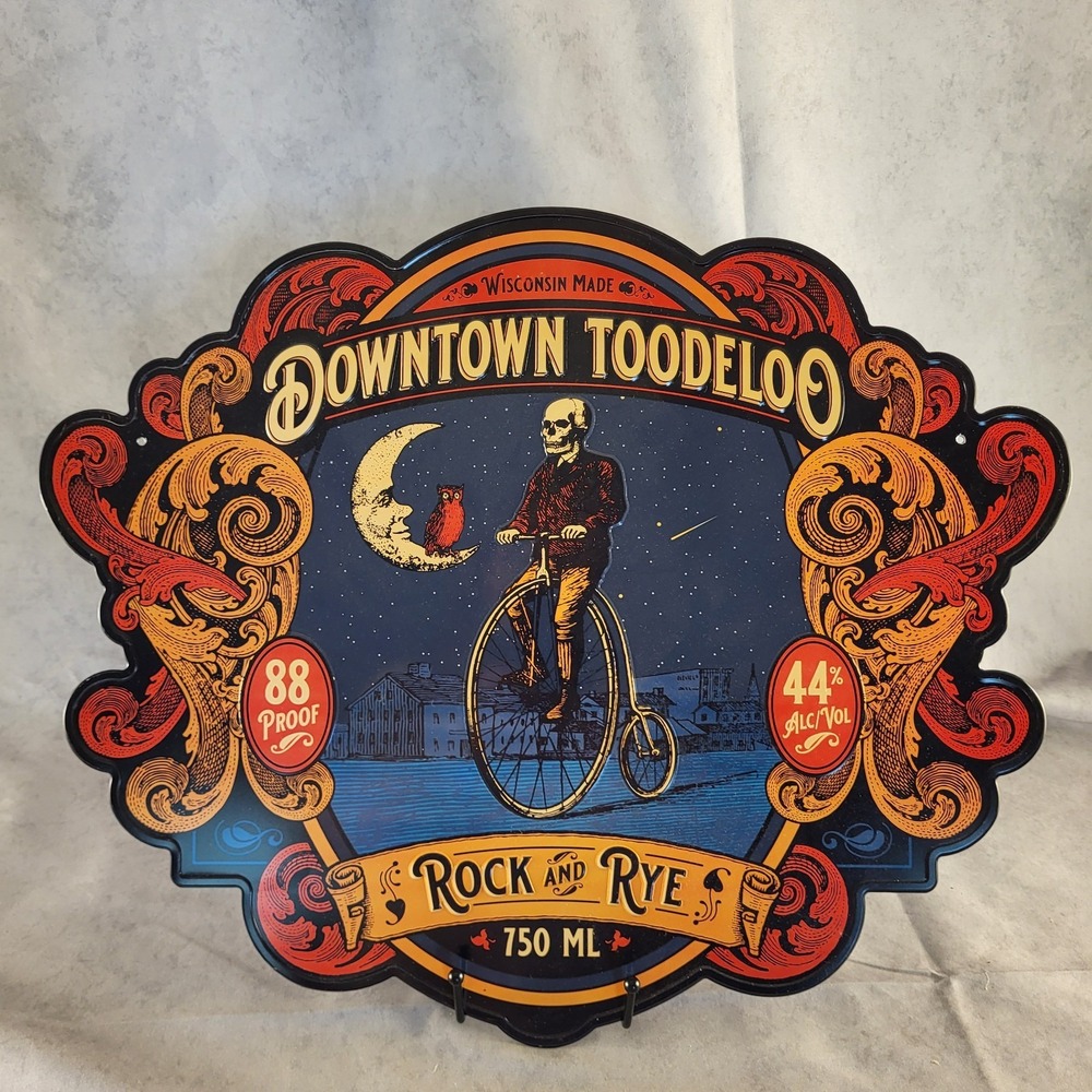 18 x 15 Downtown Toodeloo Rock and Rye Whiskey La Crosse Distillery WI Skeleton